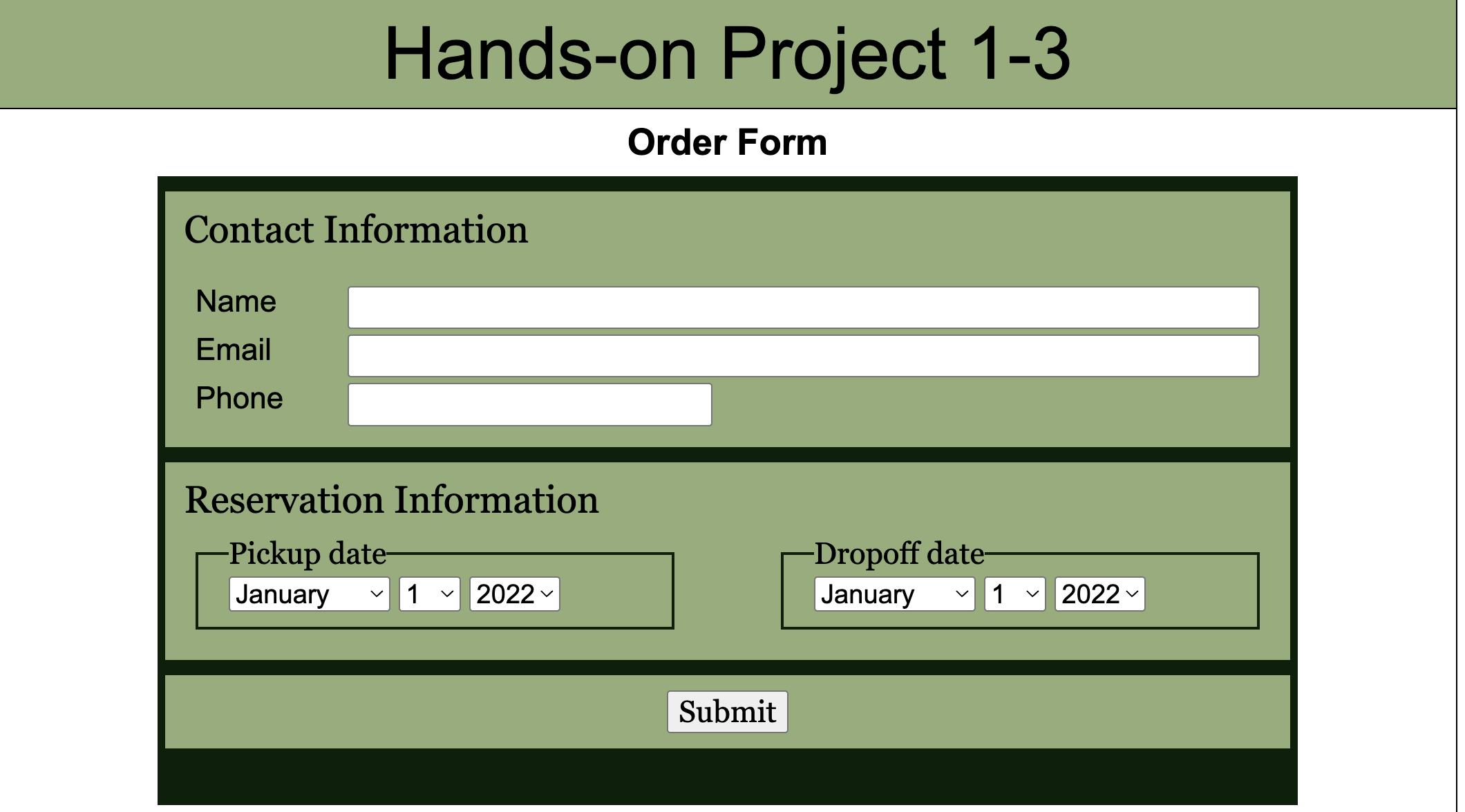 Project 1-3 Preview