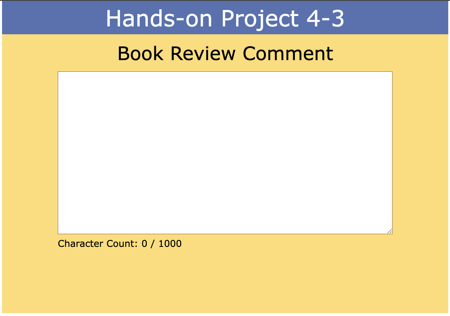 Project 4-3 Preview