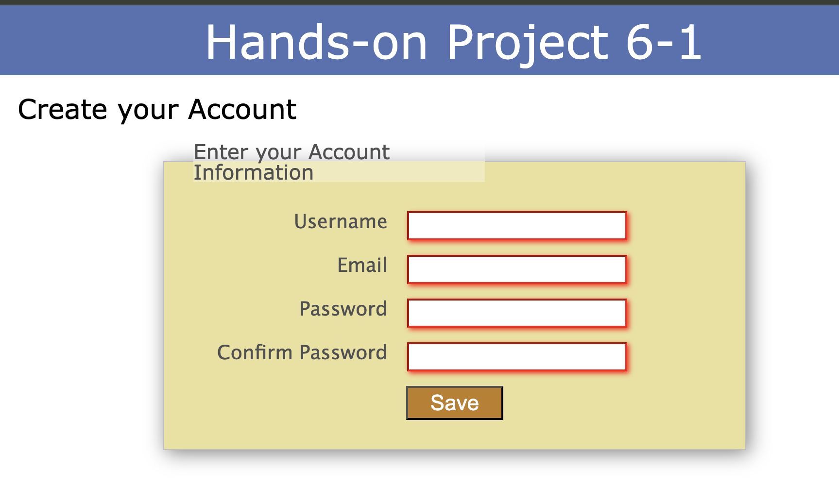 Project 6-1 Preview