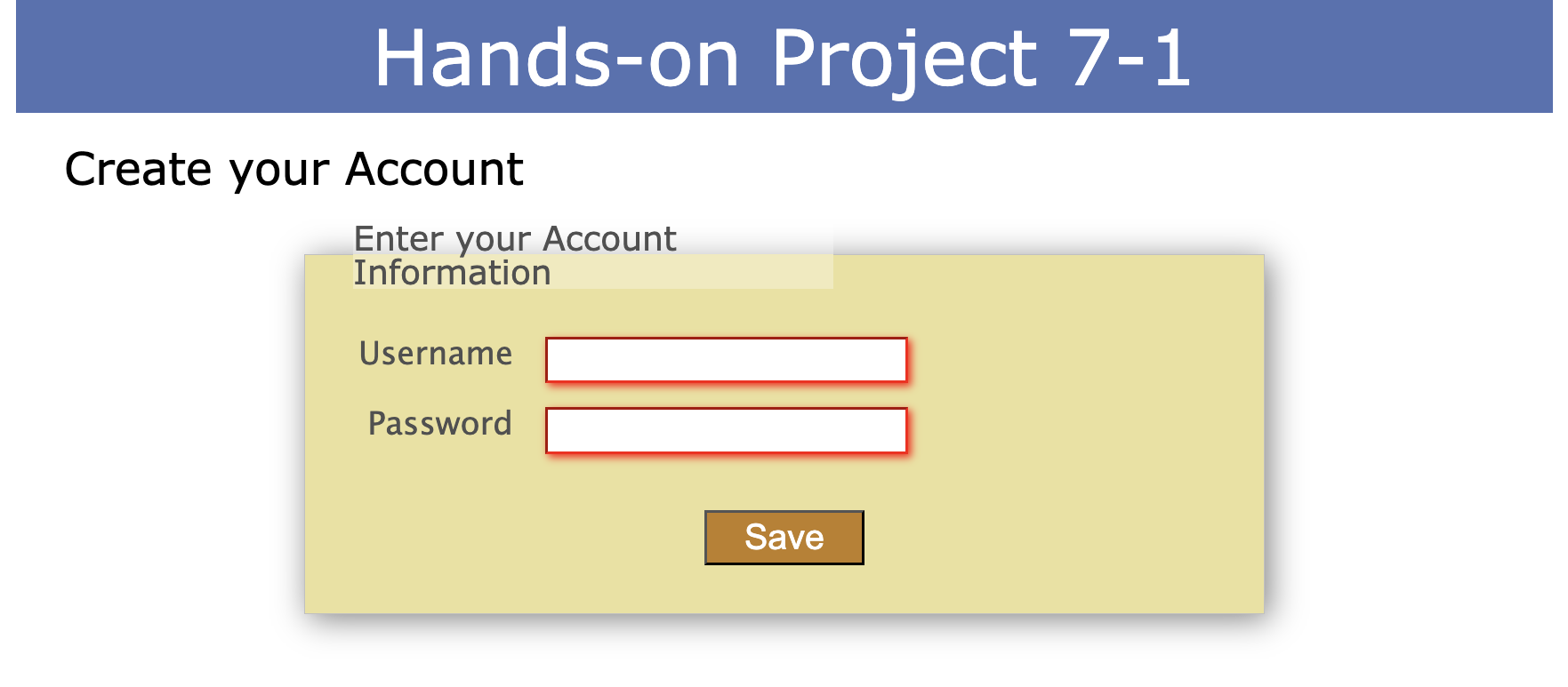 Project 7-1 Preview